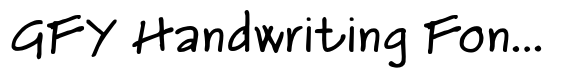 GFY Handwriting Fontpak #2
